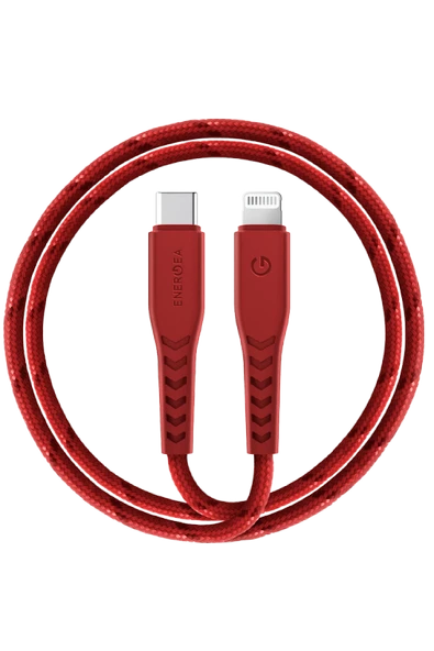 C94 NyloFlex 1.5M 100W Type-C to Lightning PD Hızlı Şarj Kablo - Kırmızı ürün görseli