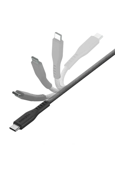 Flow 1M USB 3.2 GEN 2 240W Type-C to Type-C PD Hızlı Şarj Kablo - Siyah - Resim 3