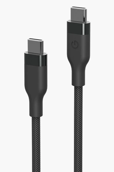 Helix 1.5M 100W Manyetik Katlanma Özellikli Type-C to Type-C PD Hızlı Şarj Kablo - Siyah - Resim 2