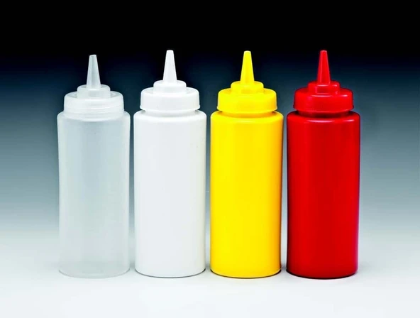 Mayonez Sos Şişesi - 1000ML Dev Boy Sarı EVV-ELEXAP9419SM - Resim 3