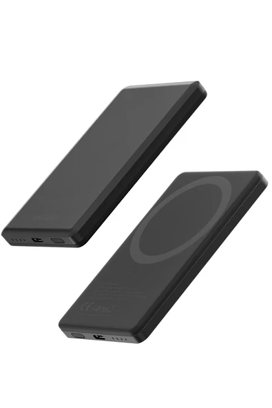 AluPac Mini 5K 5.000 mAh 20W Type-C ve 15W Kablosuz Hızlı Şarj Magsafe Powerbank - Koyu Gri - 2