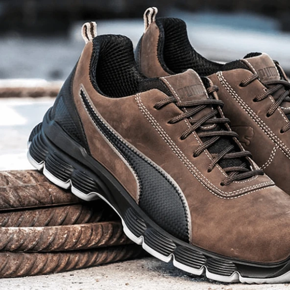 Safety Condor Low Kahverengi Çelik Burunlu Nubuk Deri İş Ayakkabısı S3 SRC ESD 43 Numara - Resim 3