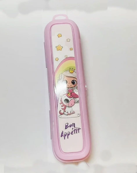 Pembe Multi Renkli Kapaklı Kalemlik Kutusu -Çanta İçi Saklama - Diş Fırçası - Makyaj Fırçası Kutu - 2