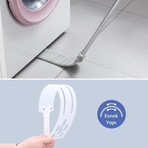 Sihirli Mikrofiber Başlıklı Girintili Yüzey Temizleme Mopu Toz Alma Fırçası EVV-82045 - Resim 3