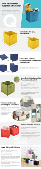 Çok Amaçlı Dolap İçi Düzenleyici Kutu - Mavi - 2