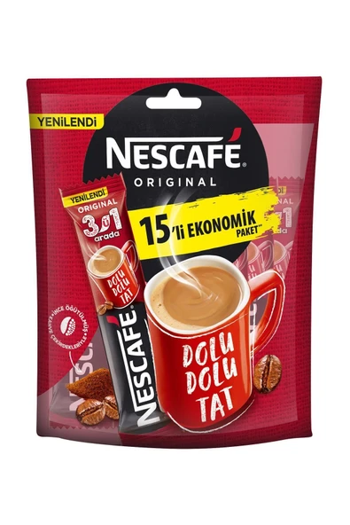 Nescafe Original 3'ü 1 Arada Hazır Kahve 15 Li - 1