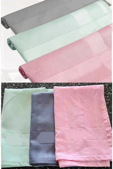 3 Adet Gerçek Mikrofiber Temizlik Bezi (40x60 cm) - İz Bırakmaz Cam Ev Araba Temizlik Bezi EVV-86961 - Resim 4