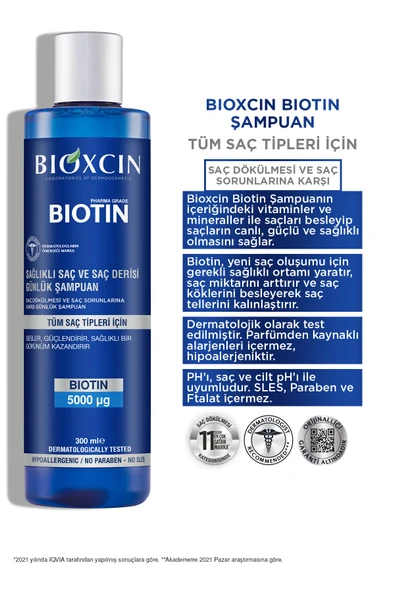 Bioxcin Şampuan Günlük Biotin 300 ml ürün görseli 1