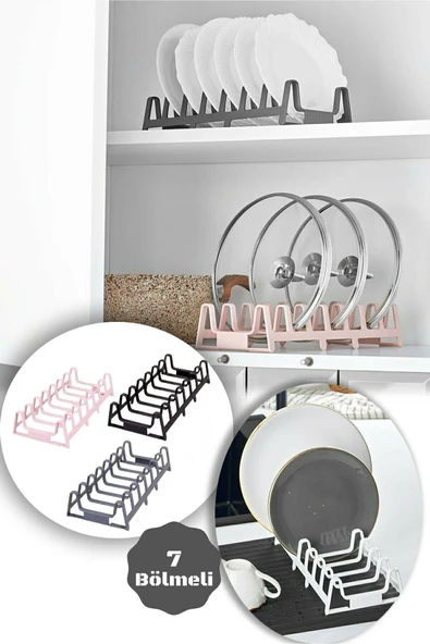 Tencere Kapağı Organizeri - Pratik Tabaklık EVV-82080 - Resim 4