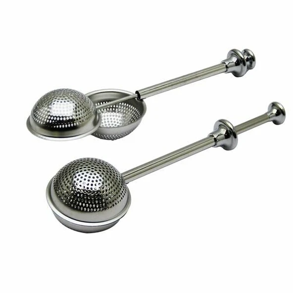 Paslanmaz Çelik Çay Süzgeci Çay Kaşığı Demlik Topu Bitki Çayı Filtresi - 3