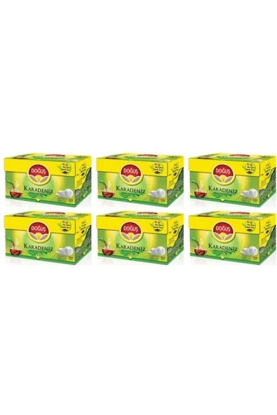 Doğuş Karadeniz 3.2 gr 100’lü Bergamotlu Demlik Poşet Çay X 6 Adet - 6