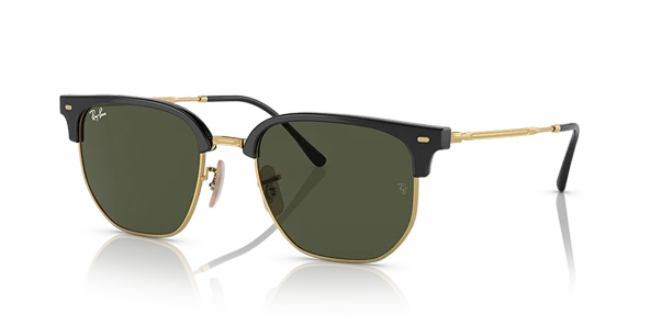 Ray-Ban New Clubmaster 4416 601/31 Black/Gold-Green Güneş Gözlüğü - 1