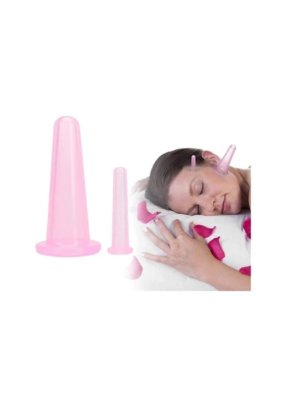 Hacamat Kupası Seti Silikon - 5li Set - Selülit Masaj Seti - 5