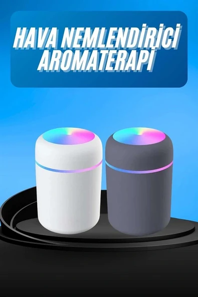 Humidifier LED Işıklı Mini Ortam Oda Kokusu Aromaterapi Buhardanlık - 2