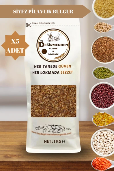 Taş Değirmenden Organik Organik Atalık Siyez Pilavlık Bulgur - 5 Kilo ürün görseli