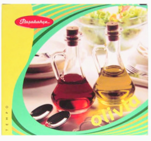 Paşabahçe Mantar Kapaklı Yağlık Seti 2 li 80108 - Resim 2