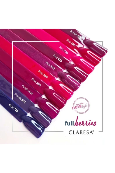 Claresa Kalıcı Oje Koyu Kızıl 308 5g - Resim 3