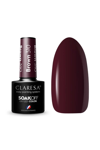 Claresa Kalıcı Oje Koyu Kızıl Kahverengi 310 5g ürün görseli