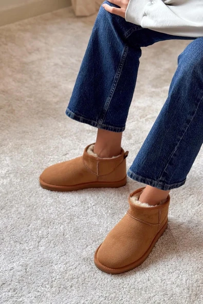 Pierre Cardin 52126 Süet İçi Kürklü Mini Boy Bilekte Kısa Kadın Bot ürün görseli