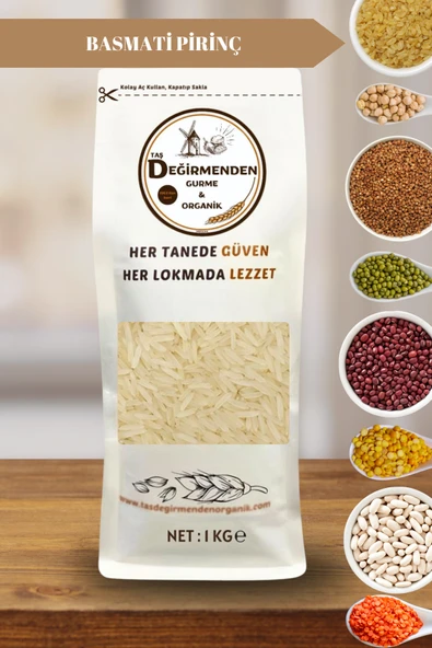Taş Değirmenden Organik Organik Basmati Pirinç - 1 Kilo ürün görseli