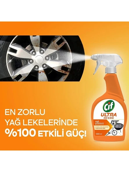 Cif Sprey Ultra Hızlı & Güç Kireç + Yağ Sökücü 4x1L - 4