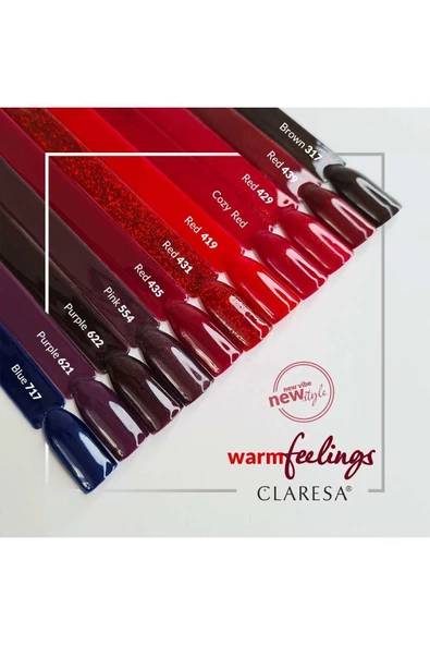 Claresa Kalıcı Oje Sıcak Kırmızı 419 5g - Resim 4