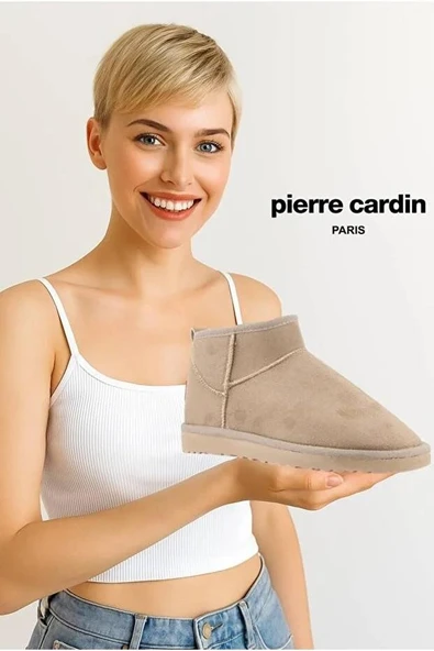 Pierre Cardin 52126 Süet İçi Kürklü Mini Boy Bilekte Kısa Kadın Bot - Resim 11