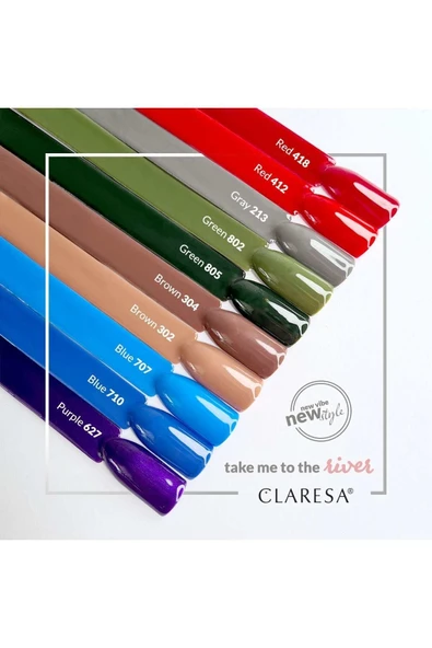 Claresa Kalıcı Oje Parlak Kırmızı 412 5g - Resim 4
