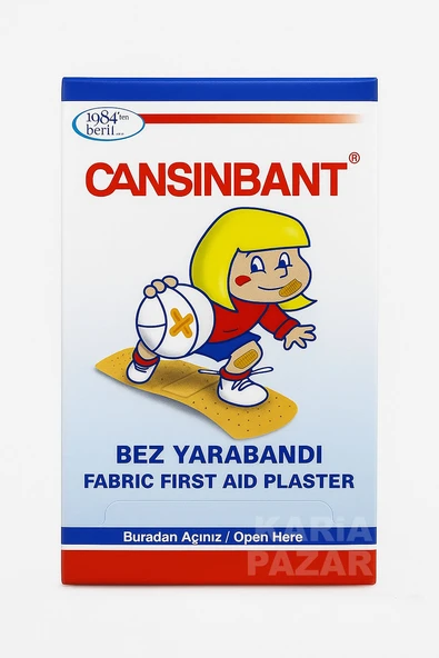 Cansınbant Bez Yara Bandı 10x30’lu Paket | Güvenilir İlk Yardım Çözümü