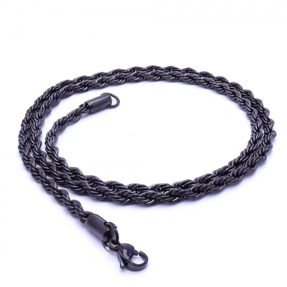 Sarmal Halat Çelik Kolye 4Mm 3183CEK056 - Resim 2