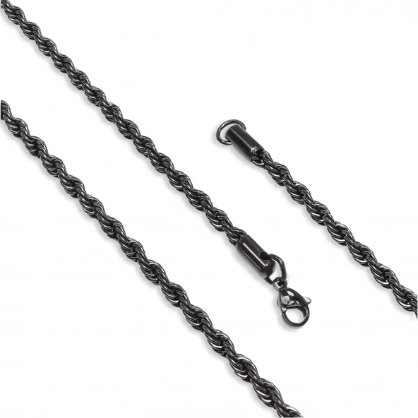 Sarmal Halat Çelik Kolye 4Mm 3183CEK056 ürün görseli 1