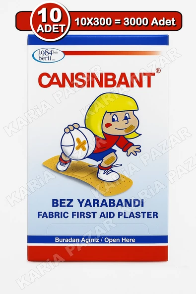 Cansınbant Bez Yara Bandı 10’lu Paket | Maksimum Stok ve Güven - 1