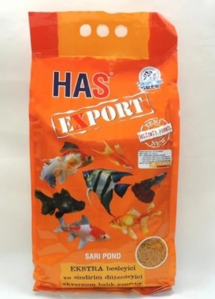 Has Sarı Pond Balık Yemi 100 Gr - Ekstra Besleyici ve Sindirim Düzenleyici Akvaryum Yemi - 1