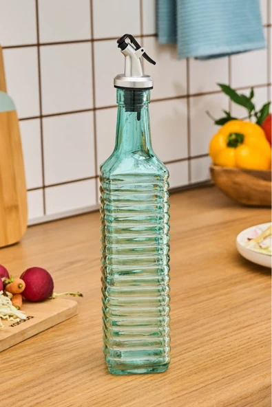Daisy Cam Çizgili Yağdanlık 500 Ml Mavi - 1