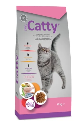 Catty Tavuklu Yetişkin Kedi Maması - 15 Kg | Tüm Irklar İçin Tam Dengeli Beslenme ve Lezzetli Formül