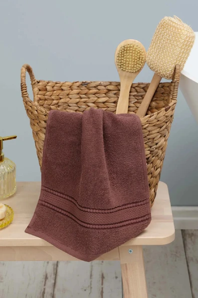 Daily Soft Kahve %100 Pamuk El Havlusu 30x50 Cm ürün görseli 1