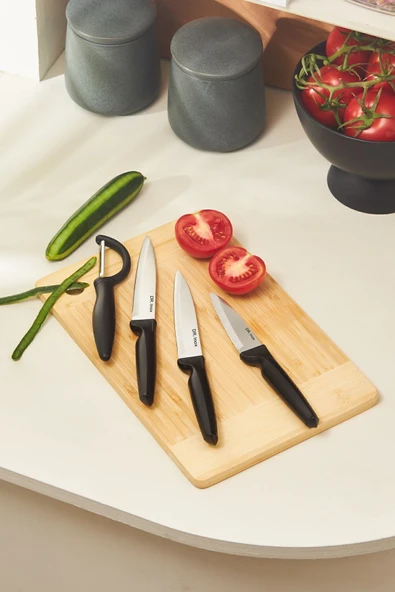 4 Parça Bıçak Seti Siyah ürün görseli 1