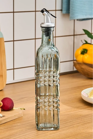 Daisy Cam Dikdörtgen Yağdanlık 500 Ml Petrol Mavisi ürün görseli 1