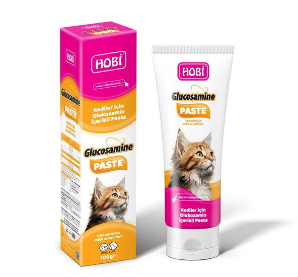 Hobi Glucosamine Paste 100gr - Kediler İçin Glukozamin Destekli Vitamin ve Mineral Pastası
