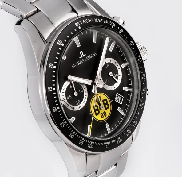 JACQUES LEMANS BORUSSIA DORTMUND BVB-06 ERKEK KOL SAATİ - Resim 4