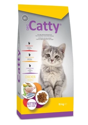 Catty Kitten Tavuklu Yavru Kedi Maması - 15 Kg | 12 Aya Kadar Sağlıklı Gelişim ve Bağışıklık Desteği