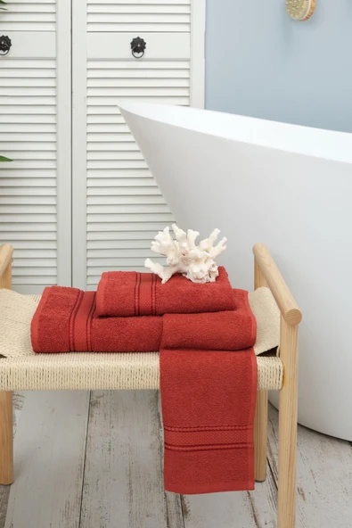 Daily Soft Kırmızı %100 Pamuk Havlu 30x50 Cm - Resim 2