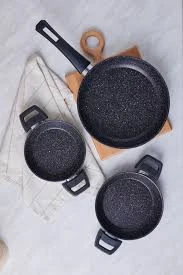 Karaca Biogranit Dide 3'lü Tava Sahan Seti Siyah - 2