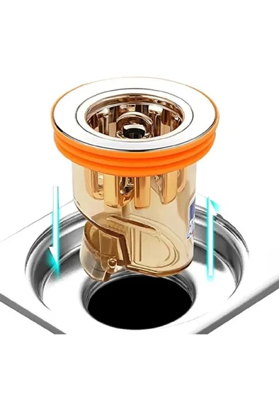 3.2x4.5 cm Koku Giderici Lavabo Tıkacı Banyo Küvet Süzgeci Gider Tıkanma Önleyici Çekvalfli Adaptör - 7