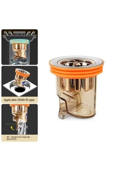3.2x4.5 cm Koku Giderici Lavabo Tıkacı Banyo Küvet Süzgeci Gider Tıkanma Önleyici Çekvalfli Adaptör - 3