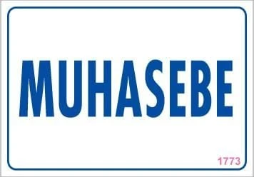 Muhasebe Uyarı Levhası 17,5x25 KOD:1773 ürün görseli