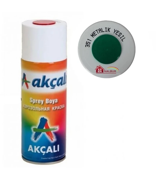 Akçalı Sprey Boya 400 ml 351 Metalik Yeşil ürün görseli 1