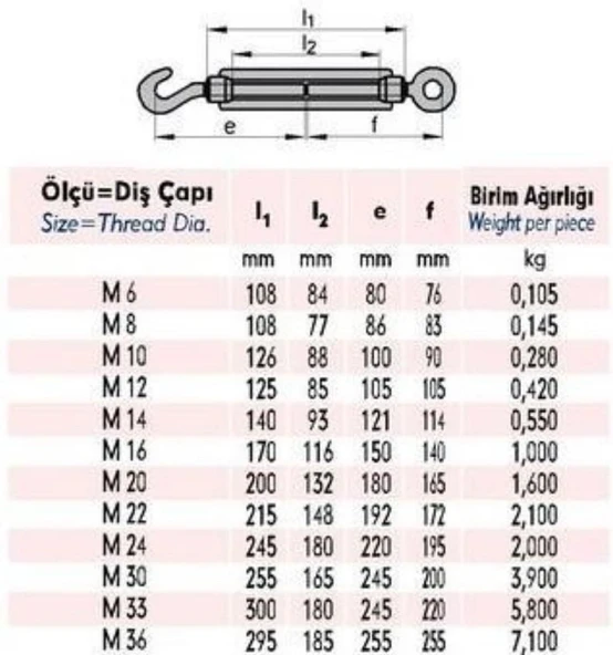 Ennalbur M6 Çektirme ( 4 Adet ) - 2