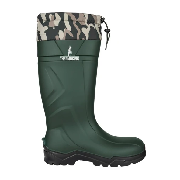 Konçlu PU Uzun Avcı Çizmesi - Su Geçirmez - Kaymaz Taban - Thermoking - Balıkçı Çiftçi Çizme - 2