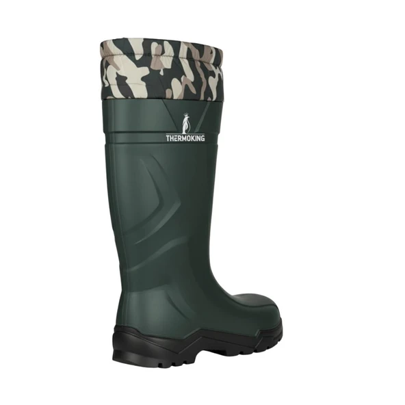 Konçlu PU Uzun Avcı Çizmesi - Su Geçirmez - Kaymaz Taban - Thermoking - Balıkçı Çiftçi Çizme - 4